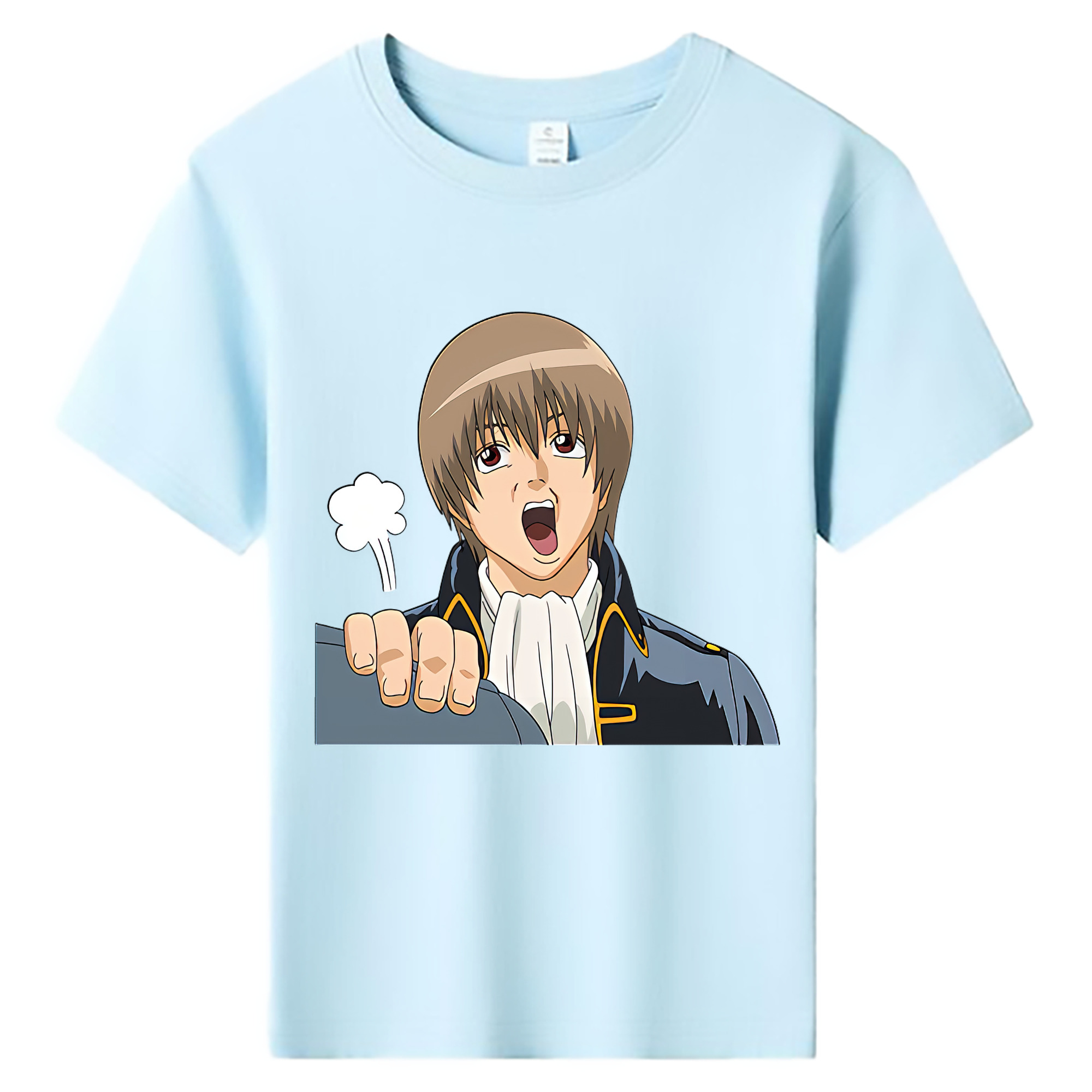 （画像用） ぎんたま 坂田銀時（さかたぎんとき） 神楽 志村新八（しむら しんぱち） GINTAMA Sakata Gintoki Kagura Shimura Shinpachi 綿100％キッズTシャツ（フロントプリント）